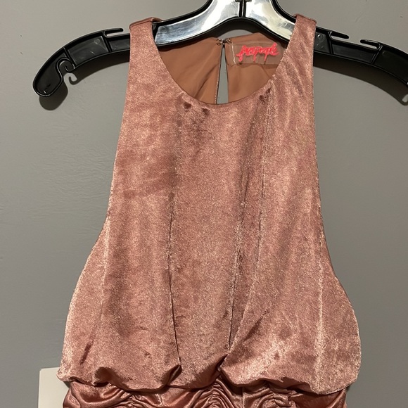 Free People Dark Blush Pink Ruched Sleeveless Dress - Picture 6 of 16